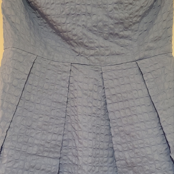 J. CREW Blue Strapless Dress Sz 0 - Picture 4 of 9
